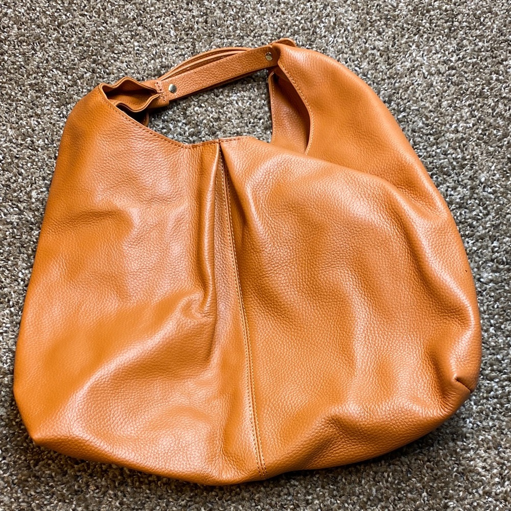Orange Leather Hobo Bag (new)